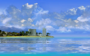 ocean, water, sea, tropical, islands, sun, sunset, sunrise, landscape, summer, vacation, resort