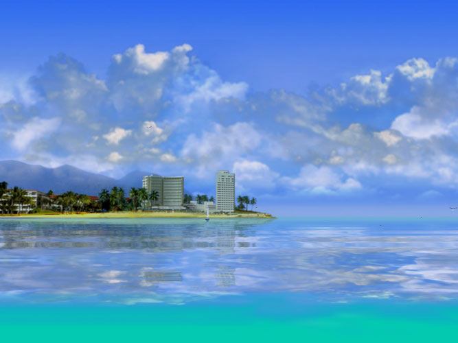 ocean, water, sea, tropical, islands, sun, sunset, sunrise, landscape, summer, vacation, resort