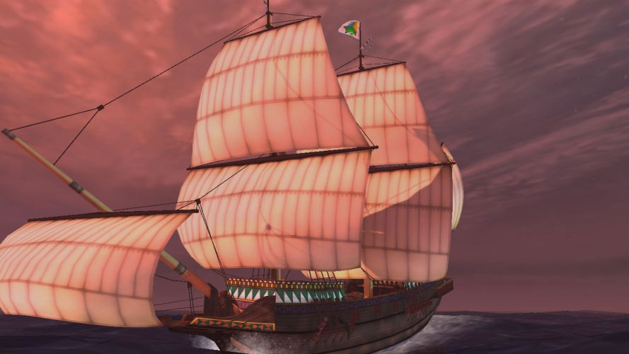 galleon, ship, ocean, sea, sail,