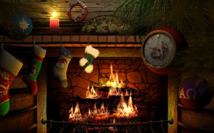 christmas, xmas, new year, holiday, fireplace