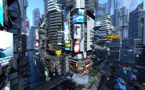 futuristic city, city, future, fantastic, sci-fi, hight tech