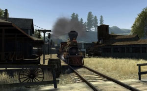train, journey, usa, railway, vehicle, transport, western, town, wild west