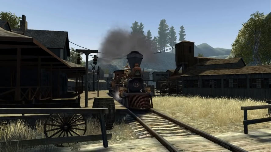 train, journey, usa, railway, vehicle, transport, western, town, wild west