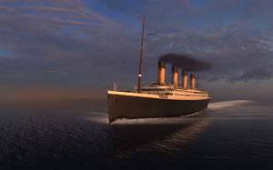 ocean, sea, liner, sailing, water, sunset, romantic, ship