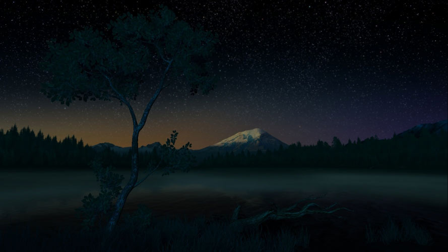 night, stars, nature, mountains, lake, sky, landscape