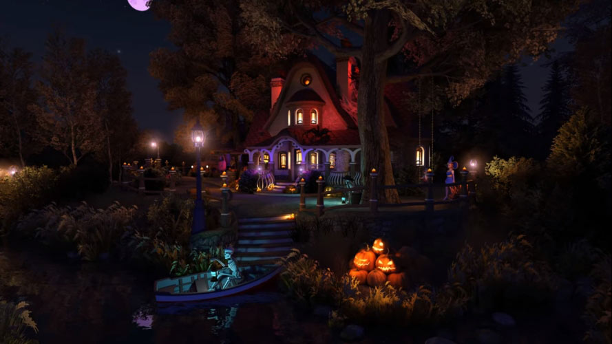halloween, cottage, holidays, night, pumpkins, house, spooky, autumn, fall