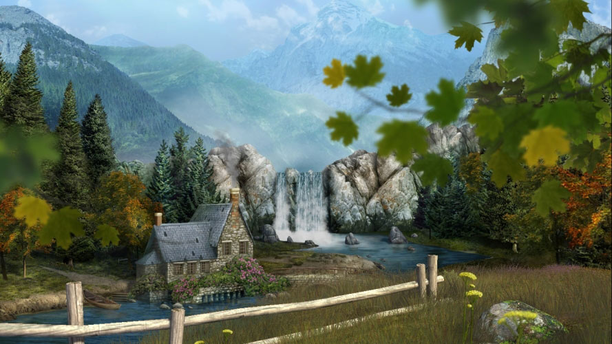 lanscape, nature, waterfall, mountain, wilderness, wildlife