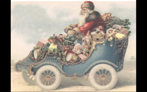 santa claus, xmas, christmas, new year, holiday, cartoon, vintage