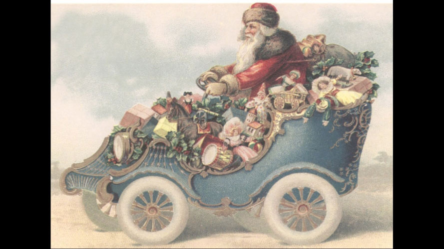 santa claus, xmas, christmas, new year, holiday, cartoon, vintage