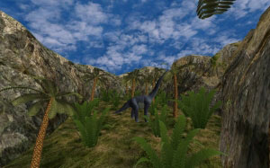 nature, dinosaur, prehistoric, prehistoric, jurassic, landscape, plants, trees