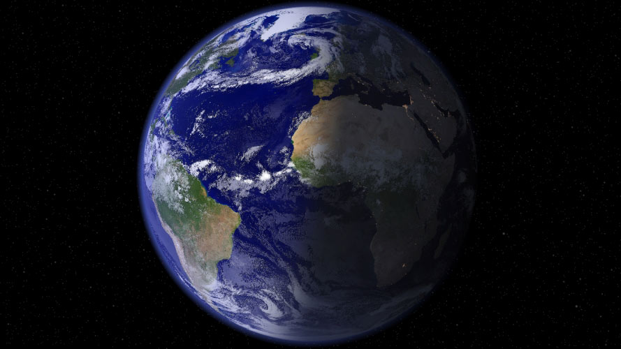 earth, space, planet, globe