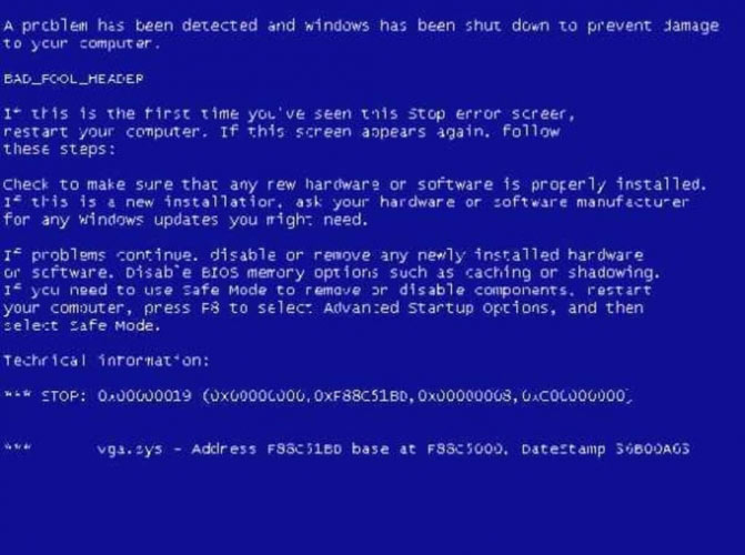 bsod, code