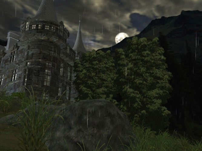 castle, architecture, medieval, gothic, scary, night
