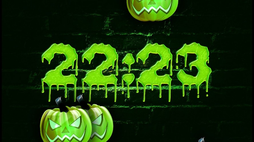 halloween, holiday, pumpkin, clock, time, digital clock