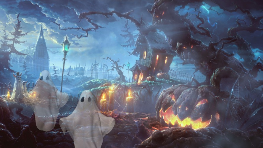 halloween, holiday, ghosts, cemetery, pumpkin, scary, horror