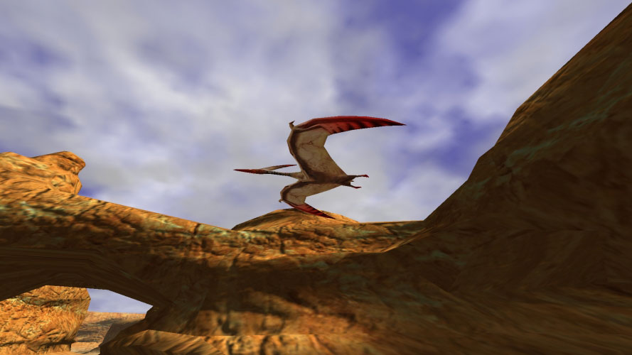 dinosaur, pterodactyl, canyon, nature, fly