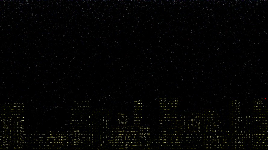 city, space, stars, classic, retro, after dark, landscape, cityscape
