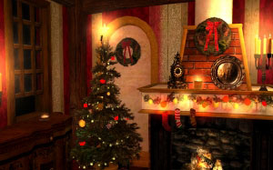 christmas, xmas, new year, christmas tree, home, house, room, cozy, fireplace