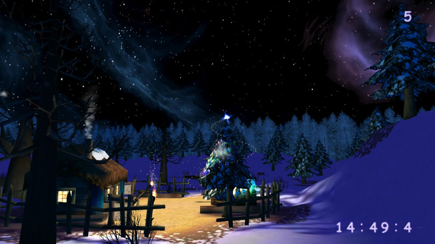 christmas, xmas, new year, holidays, house, cabin, winter, night, fairy, magic, festive