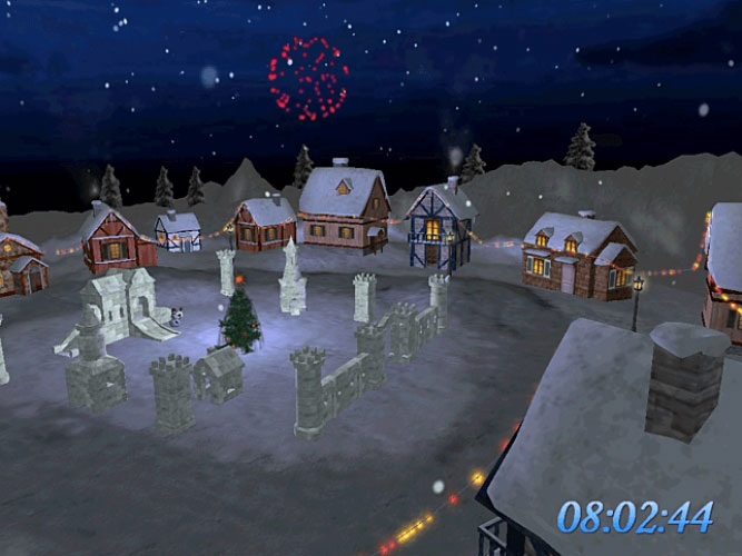 christmas, xmas, new year, forest, village, winter, snow