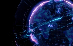 world, globe, international, global, 3d, space, planet, earth, digital, technology, rotation, rotating, translucent, lights