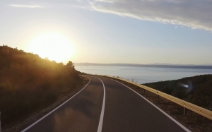 nature, road, asphalt, journey, drive, fly, drone, landscape, sunny, sunlight, summer, sea, mediterranean