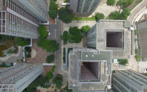 skyscrapers, building, rooftop, city, architecture, roof, aerial view, town, cityscape