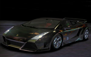 auto, lamborghini, gallardo, night, render, 3d