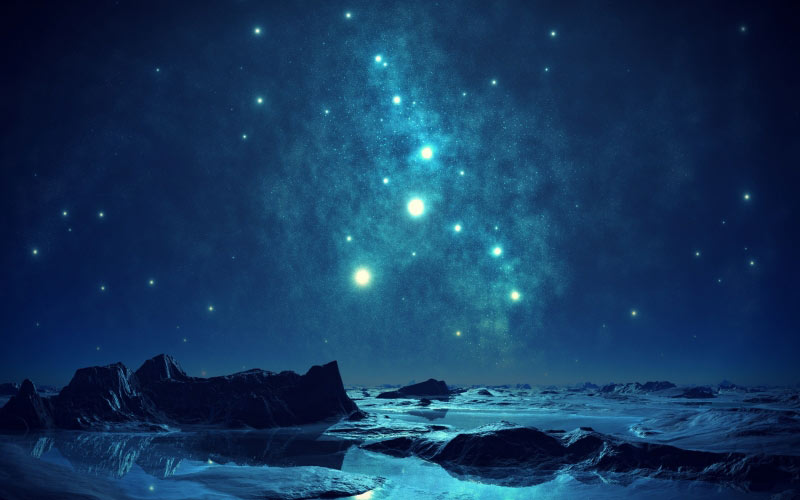 blue, sky, night, romantic, almost night, evening, water, romance, lake, landscape, star, sky room, cosmic space, star tent, cosmos, space, planet, science fiction, mountains