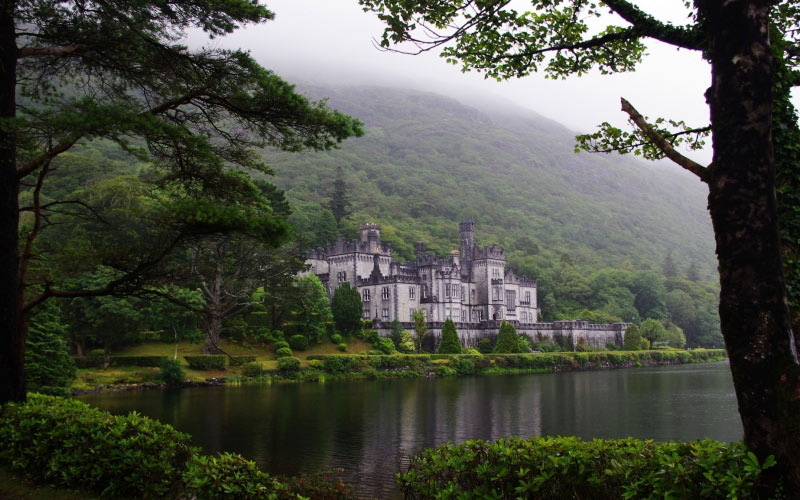 castle, kylemore, abbey, connemara county, galway, ireland
