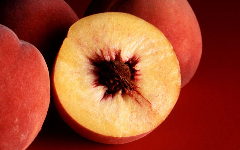 fruit, peaches, food