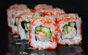 delicious, food, rolls, sushi