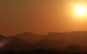 sunrise, sunset, mountains, landscape, nature