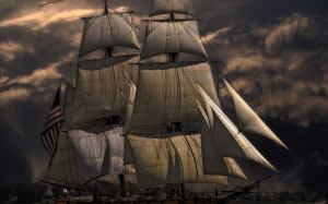 sailing boat, ship, boat, sea, water, ocean, transport, seascape, mast