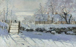 Oscar-Claude Monet, The Magpie, painting, impressionism