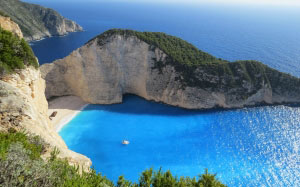 sea, bay, beach, Greece, sand, Corfu, 