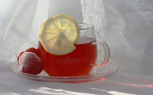 tasty, lemon, tea, hot, berry, drink