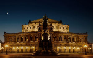 dresden, building, city, opera house, saxony, city view, architecture, state capital, city lights, old town, darkness, romantic, night view, lights, opera, castle church, evening, construction art, germany, 