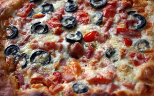 delicious, baked, food, pizza