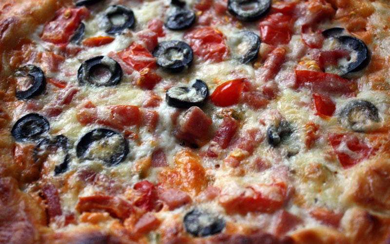 delicious, baked, food, pizza