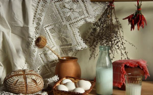 village, home, kitchen, still life, tableware