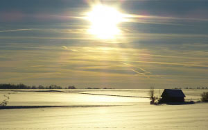 wintry, winter, back light
