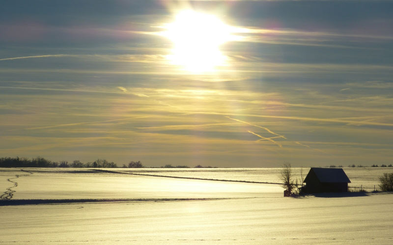 wintry, winter, back light