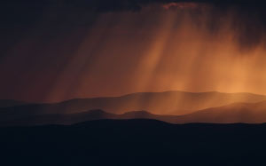 landscape, mountains, sky, evening, nature, clouds