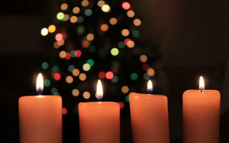 New year, Christmas, Xmas, holidays, christmas tree, candles