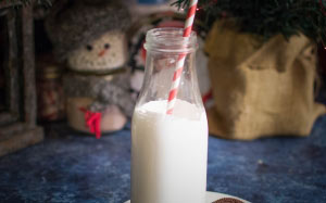 New year, Christmas, Xmas, holidays, food, milk, cookie