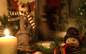 New year, Christmas, Xmas, holidays, candle, toys