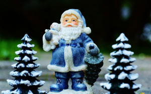 New year, Christmas, Xmas, holidays, Santa Claus, statuette