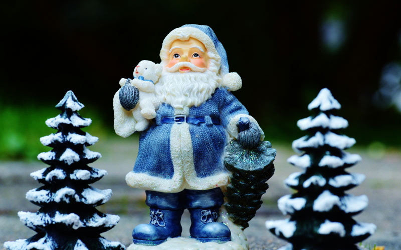 New year, Christmas, Xmas, holidays, Santa Claus, statuette