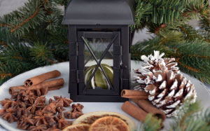 christmas, cinnamon, cinnamon stick, anise, lantern, spices, decoration